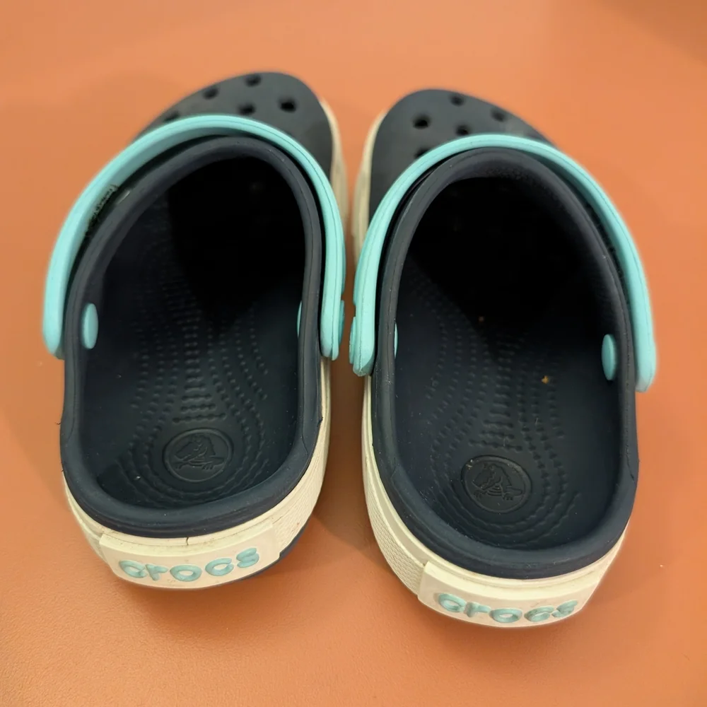 Crocs Crocband II Navy, Light Blue and White Clog in Size c 8/9